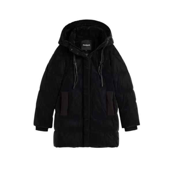 Desigual - Γυναικείο Μακρύ Φουσκωτό Μπουφάν Priscilla 26WWEW54-2000 Μαύρο 26WWEW54-2000