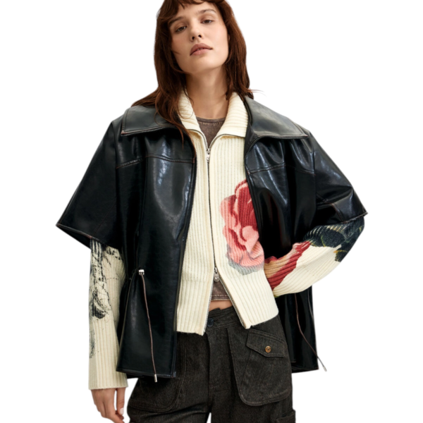 Desigual - Γυναικείο Πόντσο Richmond 26WAIP02-2000 Μαύρο