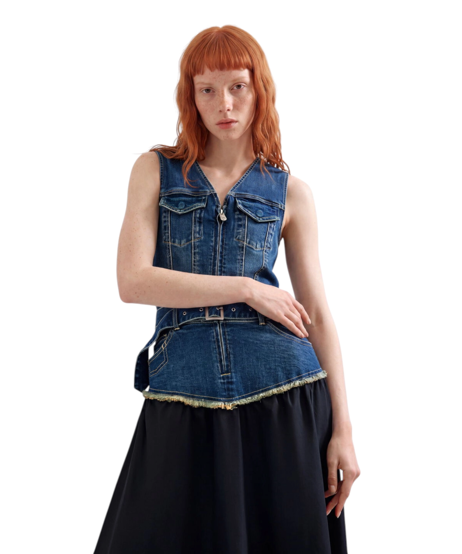 Desigual – Γυναικείο Τζιν Παντελόνι Gigi 26WWVD03-5053 ΜπλεΜαύρο (2) Desigual - Γυναικείο Φόρεμα Denim Χωρίς Μανίκια Gigi 26WWVD03-5053 Μπλε/Μαύρο 26WWVD03-5053