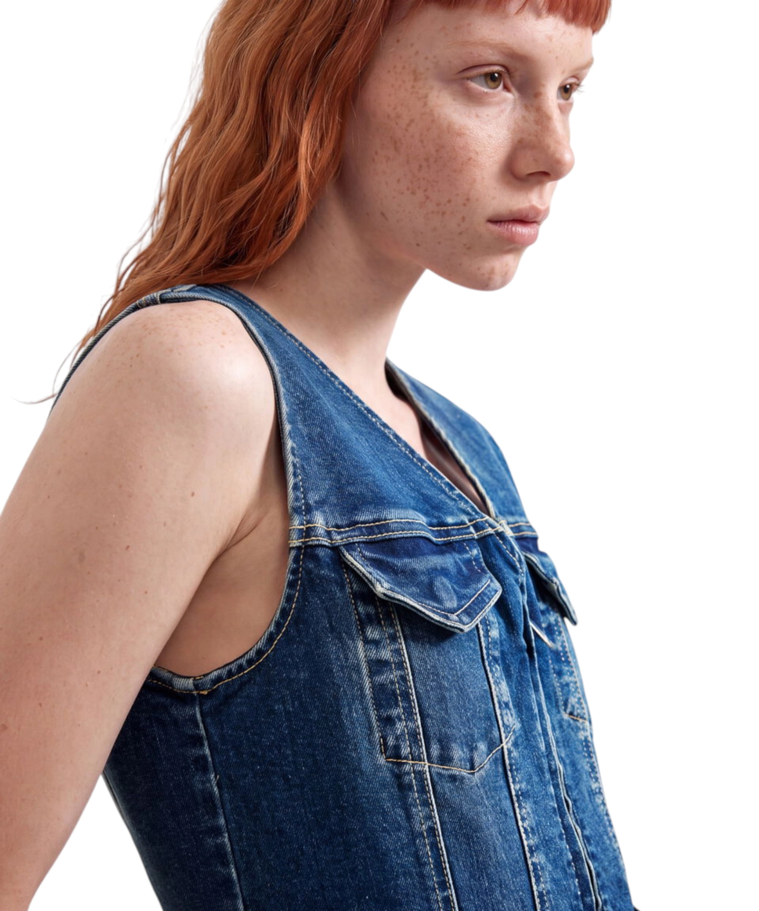 Desigual – Γυναικείο Τζιν Παντελόνι Gigi 26WWVD03-5053 ΜπλεΜαύρο (3) Desigual - Γυναικείο Φόρεμα Denim Χωρίς Μανίκια Gigi 26WWVD03-5053 Μπλε/Μαύρο 26WWVD03-5053