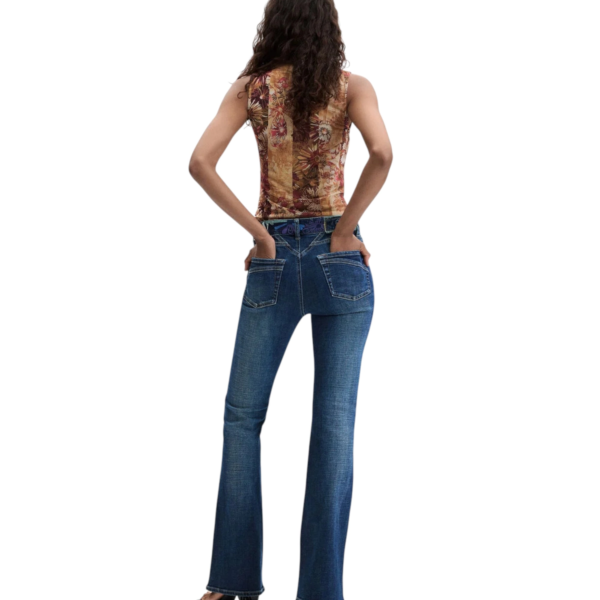 Desigual - Γυναικείο Τζιν Παντελόνι Hipbelt 26WWDD21-5053 Μπλε 26WWDD21-5053