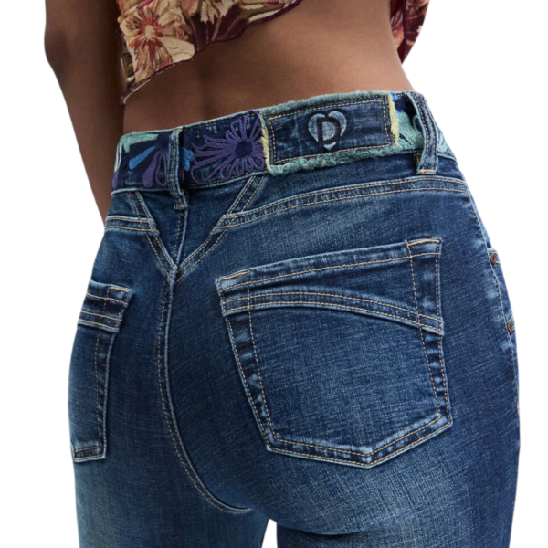 Desigual - Γυναικείο Τζιν Παντελόνι Hipbelt 26WWDD21-5053 Μπλε 26WWDD21-5053
