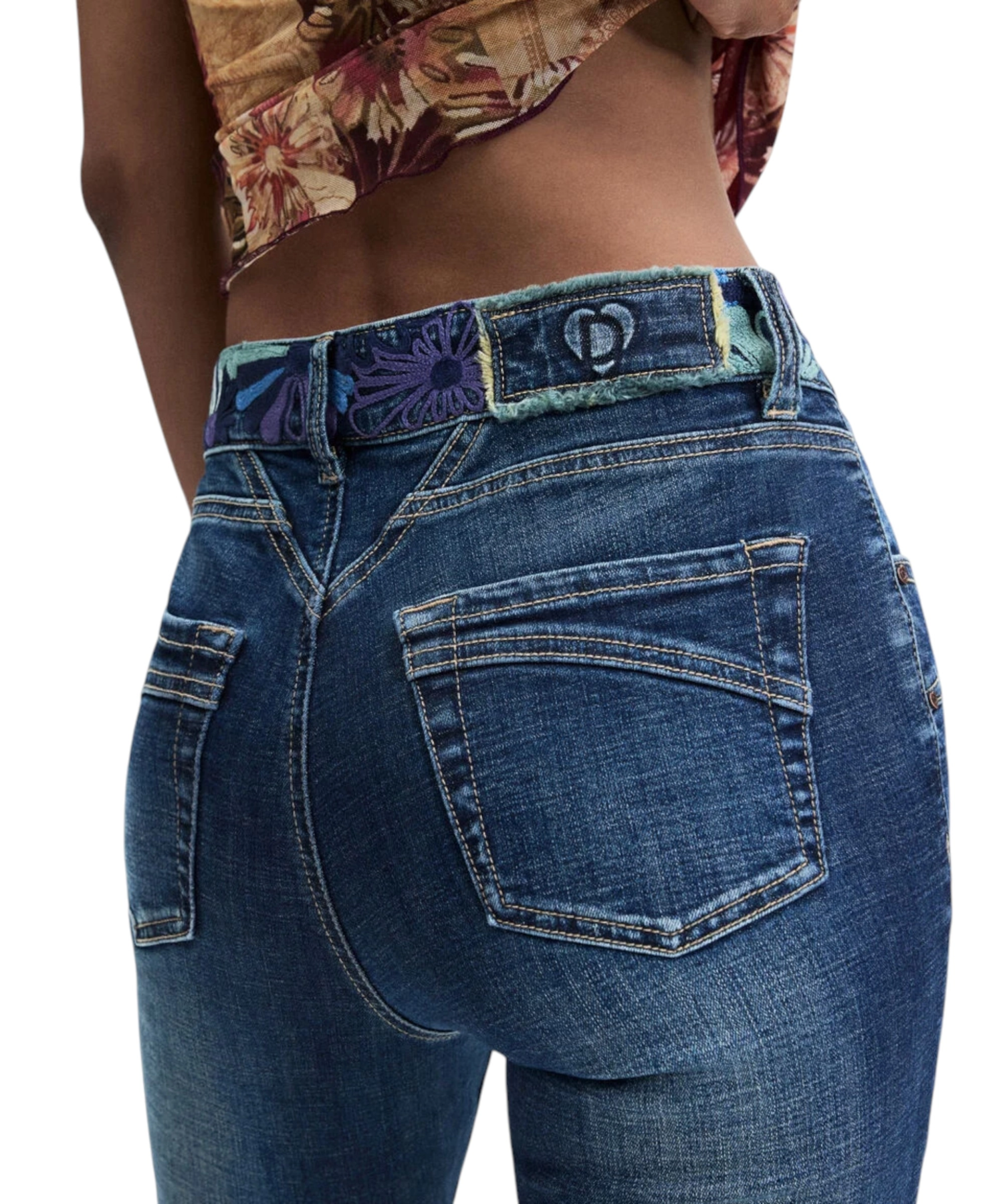 Desigual – Γυναικείο Τζιν Παντελόνι Hipbelt 26WWDD21-5053 Μπλε (5) Desigual - Γυναικείο Τζιν Παντελόνι Hipbelt 26WWDD21-5053 Μπλε 26WWDD21-5053
