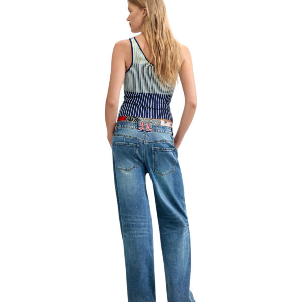 Desigual - Γυναικείο Τζιν Παντελόνι Jeans Belt 26WWDD12-5008 Μπλε 26WWDD12-5008