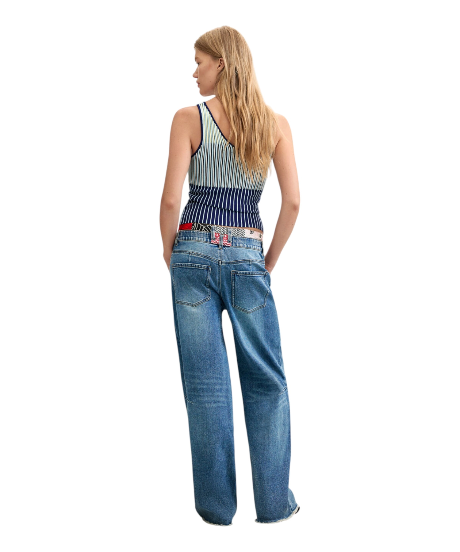 Desigual – Γυναικείο Τζιν Παντελόνι Jeans Belt 26WWDD12-5008 Μπλε (4) Desigual - Γυναικείο Τζιν Παντελόνι Jeans Belt 26WWDD12-5008 Μπλε 26WWDD12-5008