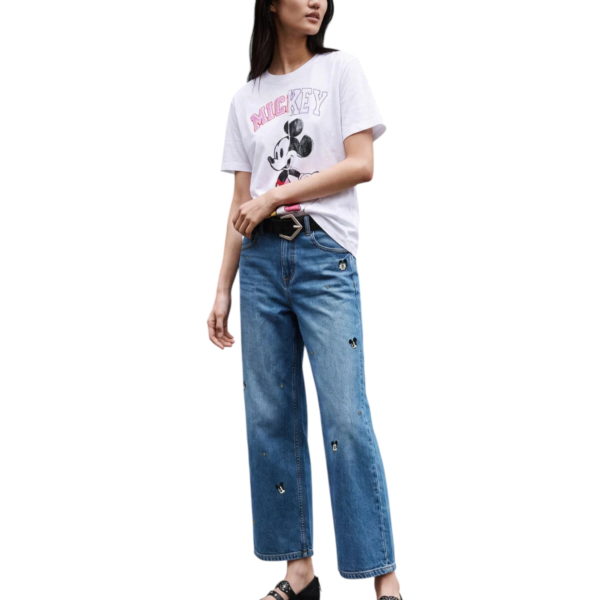 Desigual - Γυναικείο Τζιν Παντελόνι Mickeymini 26WWDD09-5007 Μπλε 26WWDD09-5007