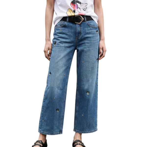 Desigual - Γυναικείο Τζιν Παντελόνι Mickeymini 26WWDD09-5007 Μπλε