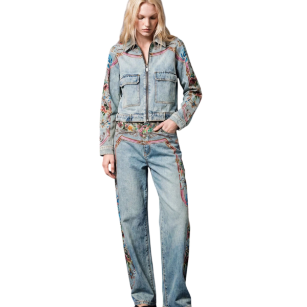 Desigual - Γυναικείο Τζιν Παντελόνι Versalles 26WWDD13-5007 Μπλε Ανοιχτό