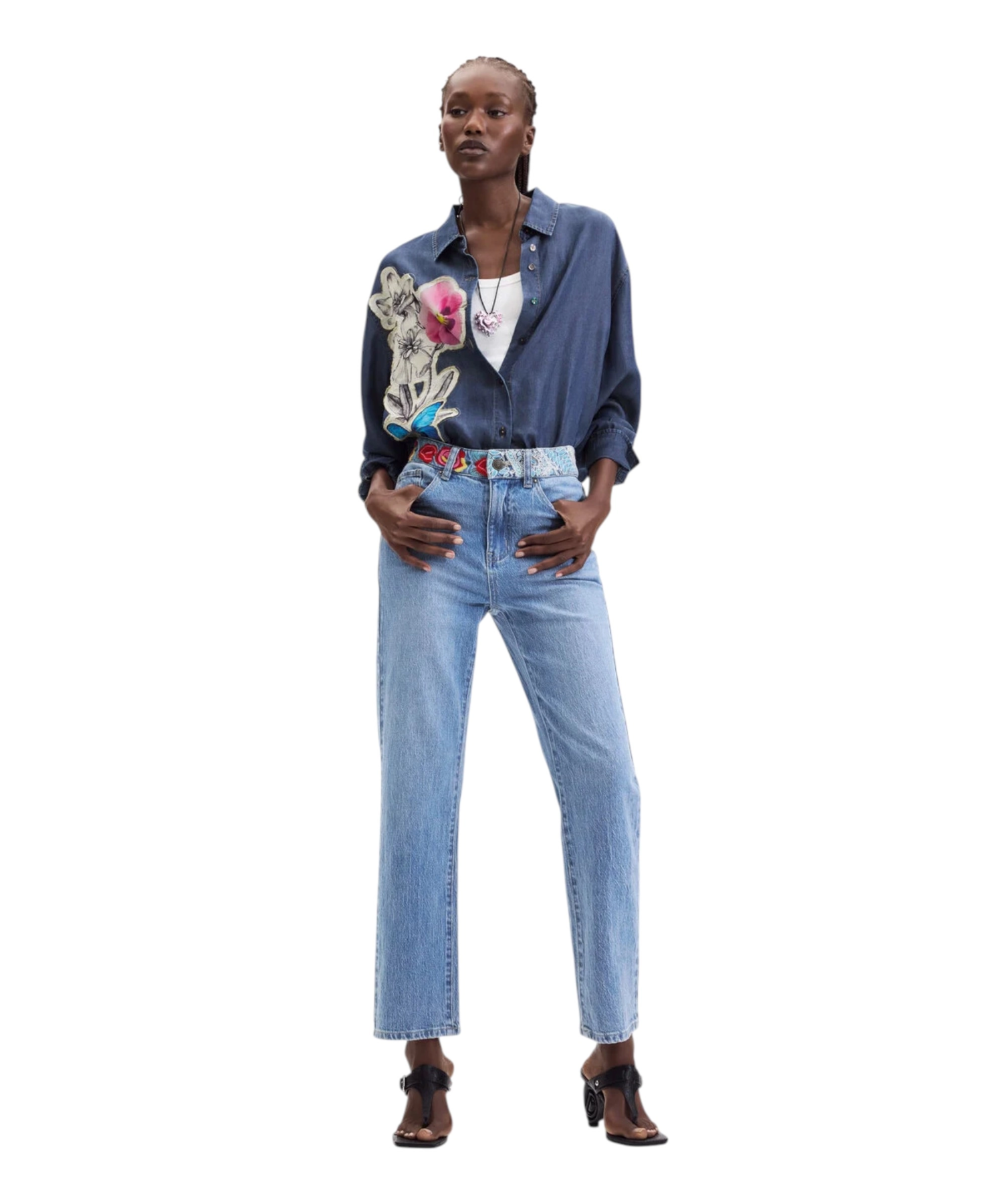 Desigual – Γυναικείο Τζιν Παντελόνι Woodstock 26WWDD06-5053 Μπλε Ανοιχτό (1) Desigual - Γυναικείο Τζιν Παντελόνι Woodstock 26WWDD06-5053 Μπλε Ανοιχτό 26WWDD06-5053