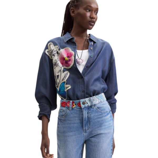 Desigual - Γυναικείο Τζιν Παντελόνι Woodstock 26WWDD06-5053 Μπλε Ανοιχτό 26WWDD06-5053