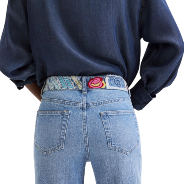 Desigual - Γυναικείο Τζιν Παντελόνι Woodstock 26WWDD06-5053 Μπλε Ανοιχτό 26WWDD06-5053