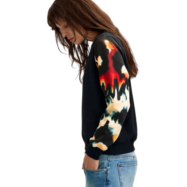 Desigual - Γυναικείο Φούτερ Estocolmo 26WWSK08-2000 Μαύρο με Σχέδια 26WWSK08-2000