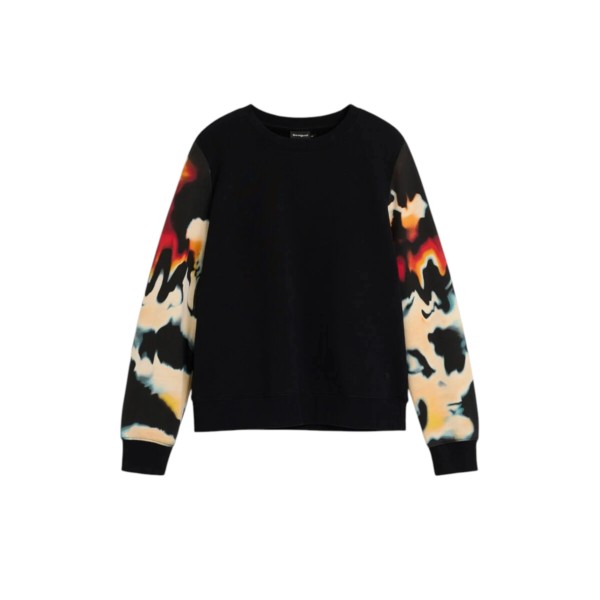 Desigual - Γυναικείο Φούτερ Estocolmo 26WWSK08-2000 Μαύρο με Σχέδια 26WWSK08-2000