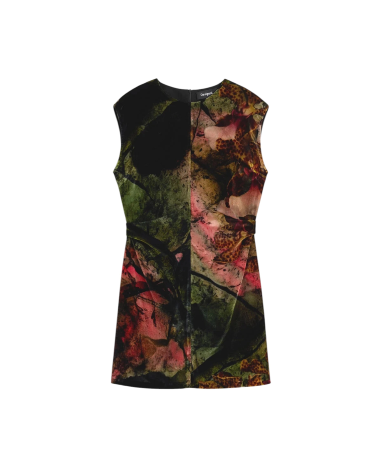 Desigual - Γυναικείο Φόρεμα Βελούδινο Κοντό Orchid Velvet 26WWVW25-3021 Πολύχρωμο