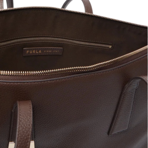 Furla - Γυναικεία Δερμάτινη Τσάντα Ώμου/Χειρός Olivia L Tote WB01940-HSF000-4284S Καφέ WB01940-HSF000-4284S