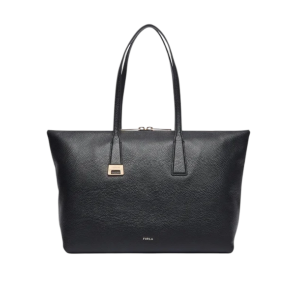Furla - Γυναικεία Δερμάτινη Τσάντα Ώμου/Χειρός Olivia L Tote WB01940-HSF000-O6000 Μαύρο