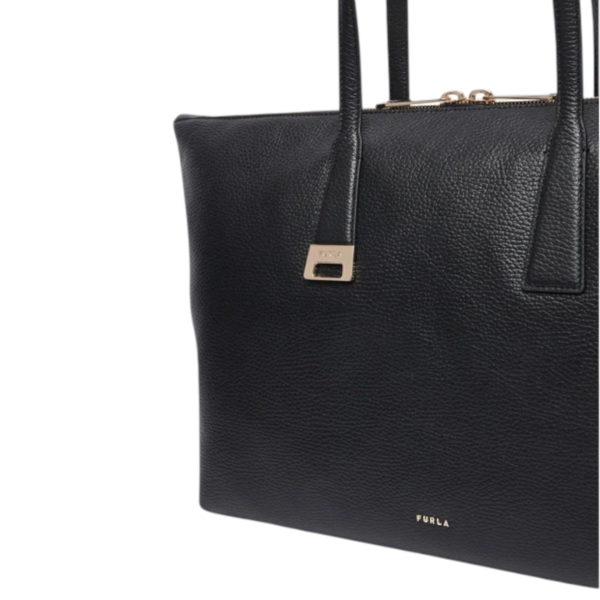 Furla - Γυναικεία Δερμάτινη Τσάντα Ώμου/Χειρός Olivia L Tote WB01940-HSF000-O6000 Μαύρο WB01940-HSF000-O6000