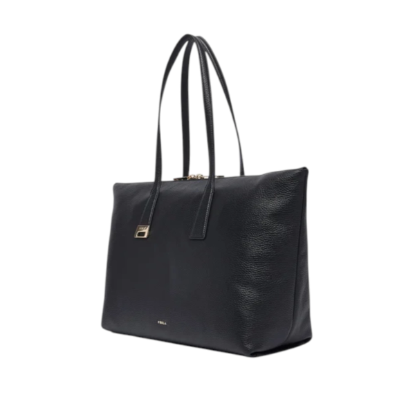 Furla - Γυναικεία Δερμάτινη Τσάντα Ώμου/Χειρός Olivia L Tote WB01940-HSF000-O6000 Μαύρο WB01940-HSF000-O6000