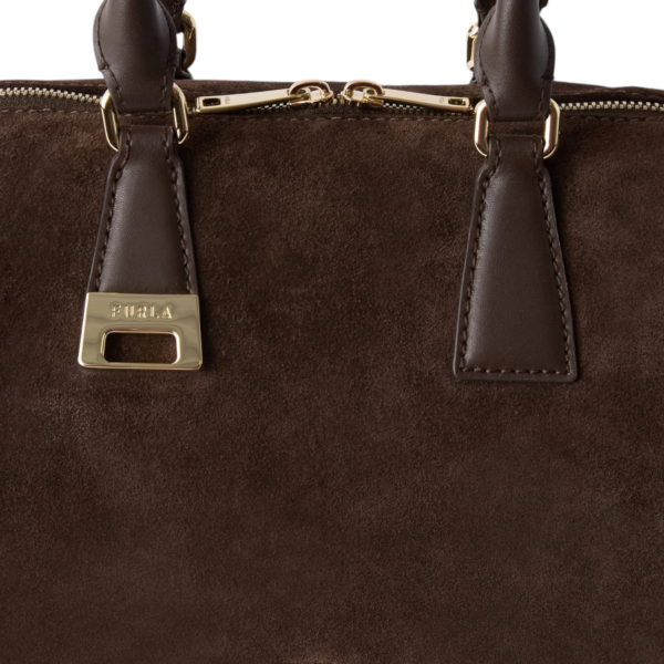 Furla - Γυναικεία Δερμάτινη Τσάντα Ώμου/Χειρός Olivia M Boston WB02148-BX4018-3244S Καφέ WB02148-BX4018-3244S