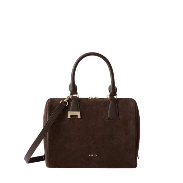 Furla - Γυναικεία Δερμάτινη Τσάντα Ώμου/Χειρός Olivia M Boston WB02148-BX4018-3244S Καφέ