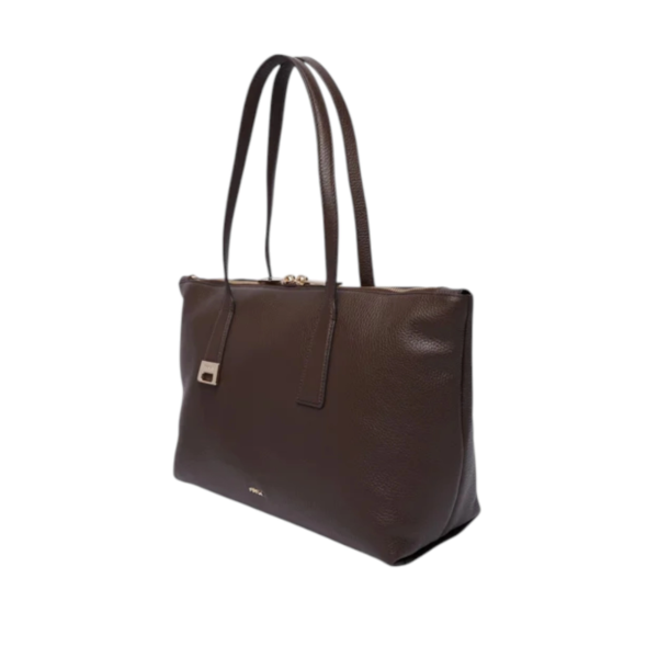 Furla - Γυναικεία Δερμάτινη Τσάντα Ώμου/Χειρός Olivia M Tote WB01977-HSF000-4284S Καφέ WB01977-HSF000-4284S