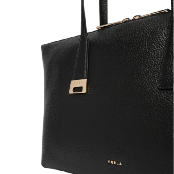 Furla - Γυναικεία Δερμάτινη Τσάντα Ώμου/Χειρός Olivia M Tote WB01977-HSF000-O6000 Μαύρο WB01977-HSF000-O6000