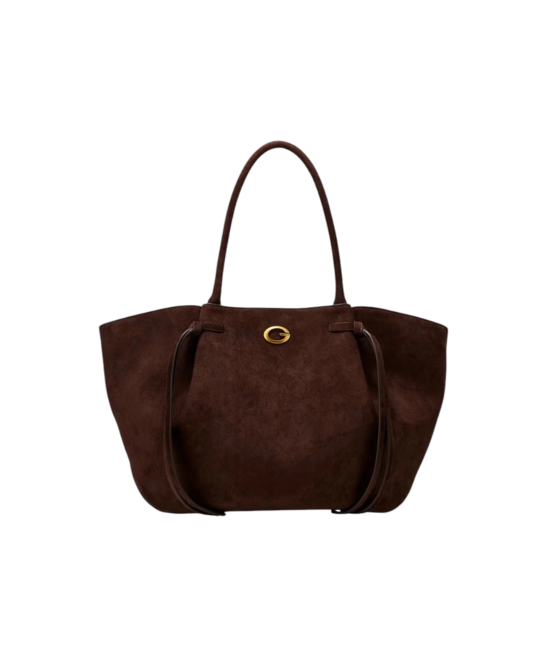 Guess - Γυναικεία Τσάντα Ώμου Emelie Logo HWSG2237230-ESP Σκούρο Καφέ