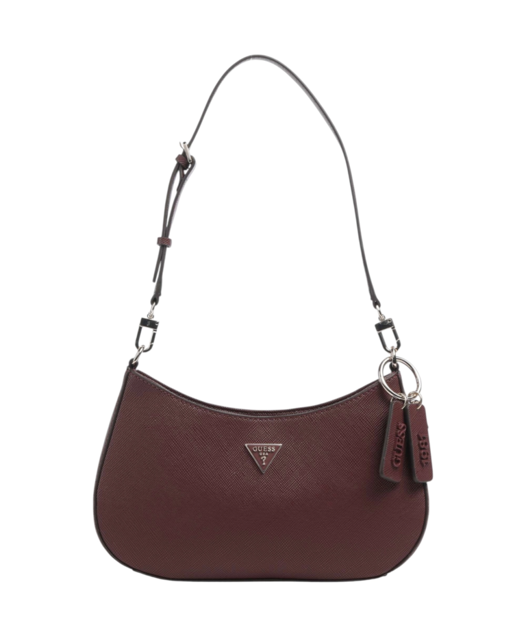 Guess - Γυναικεία Τσάντα Ώμου Noelle II HWZG9672180-BUR Μπορντό