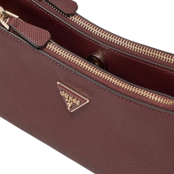Guess - Γυναικεία Τσάντα Ώμου Noelle II Mini HWZG9672730-BUR Μπορντό HWZG9672730-BUR
