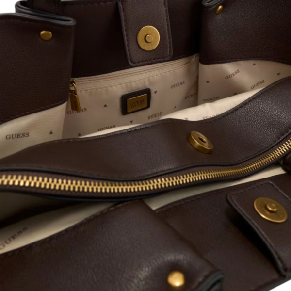 Guess - Γυναικεία Τσάντα Ώμου/Χειρός Allegra HWBG2237060-BRO Καφέ HWBG2237060-BRO