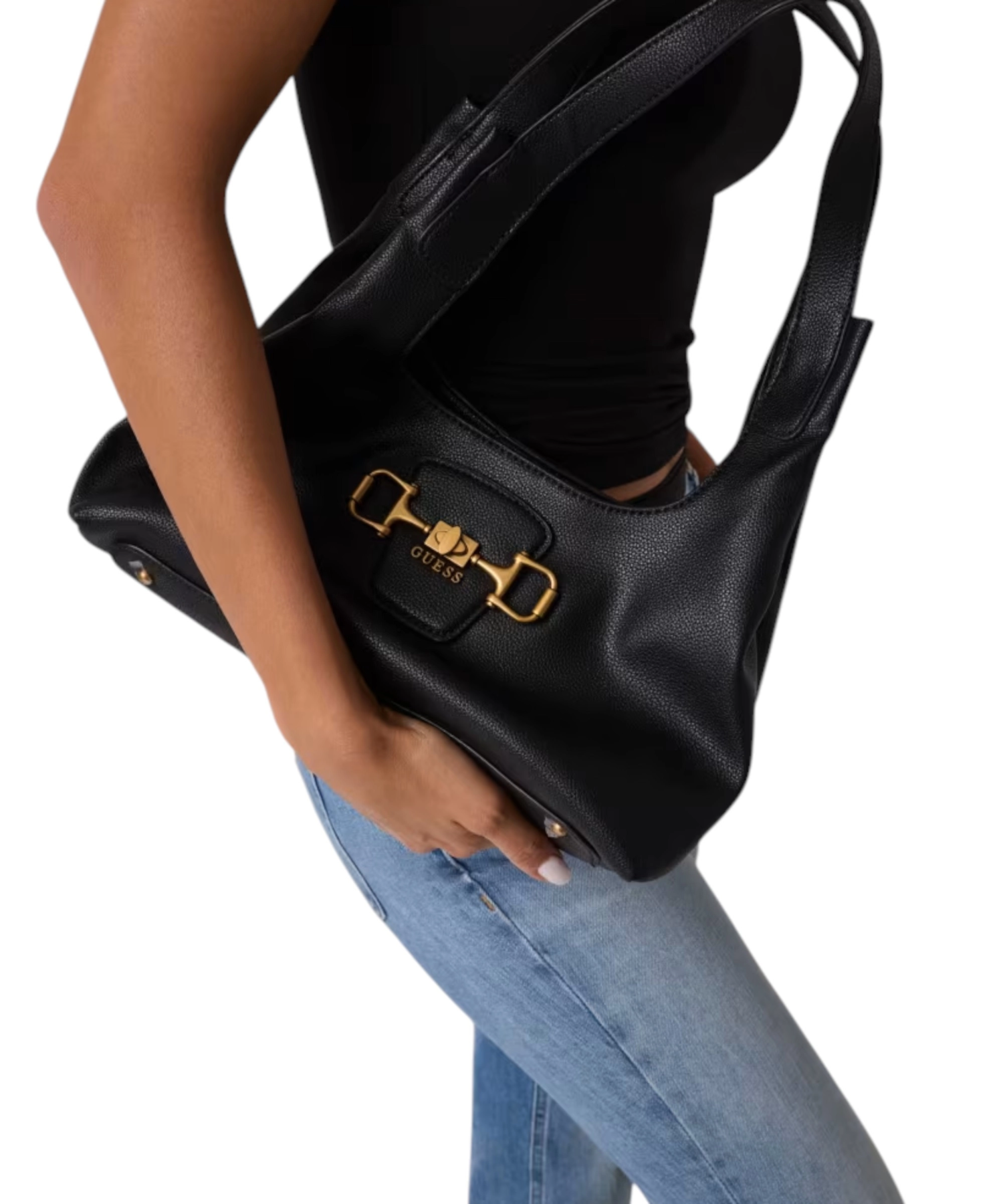 Guess – Γυναικεία Τσάντα ΏμουΧειρός Hobo Sunset HWBB2314010-BLA Μαύρο (2) Guess - Γυναικεία Τσάντα Ώμου/Χειρός Hobo Sunset HWBB2314010-BLA Μαύρο HWBB2314010-BLA