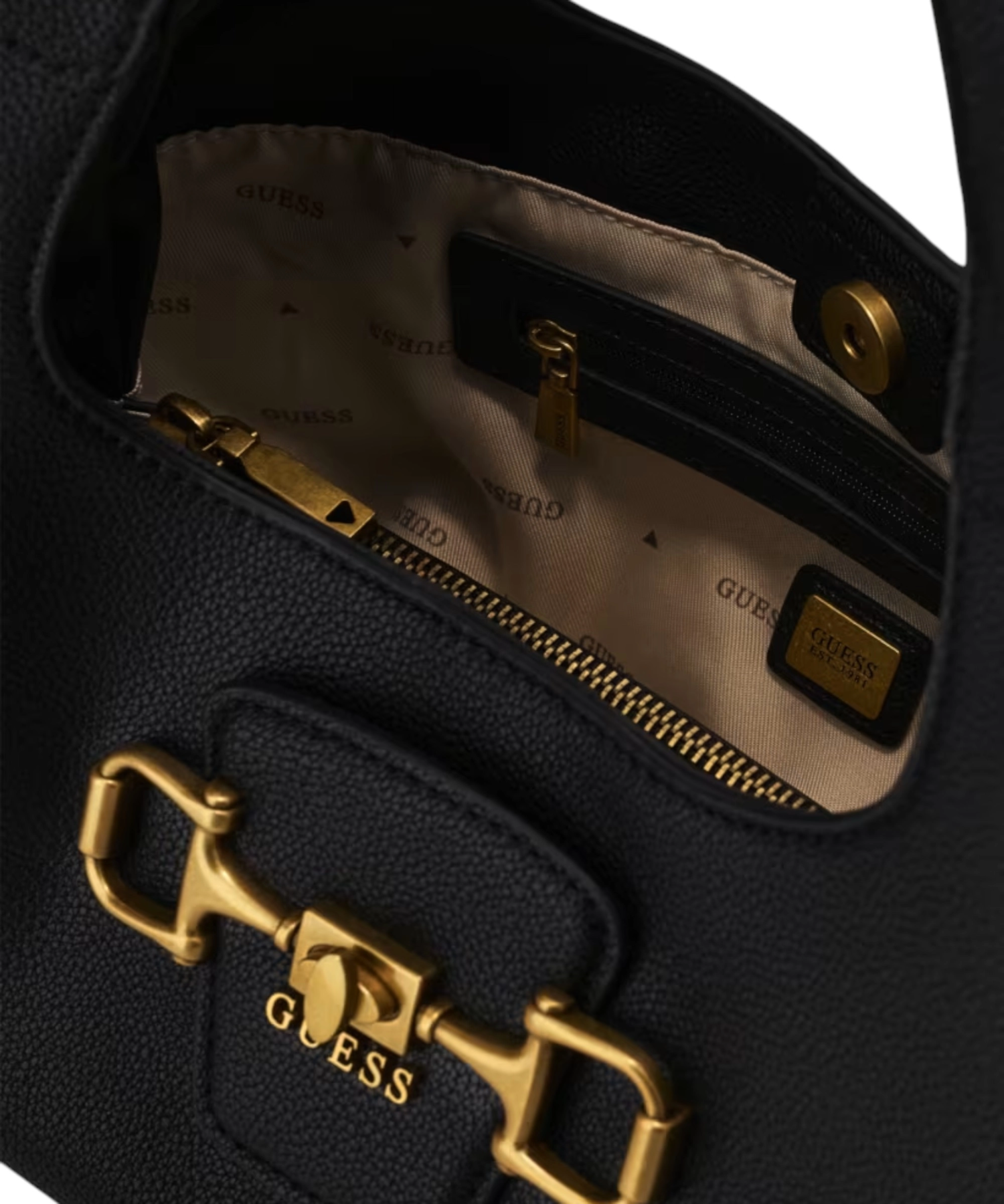Guess – Γυναικεία Τσάντα ΏμουΧειρός Hobo Sunset HWBB2314010-BLA Μαύρο (4) Guess - Γυναικεία Τσάντα Ώμου/Χειρός Hobo Sunset HWBB2314010-BLA Μαύρο HWBB2314010-BLA