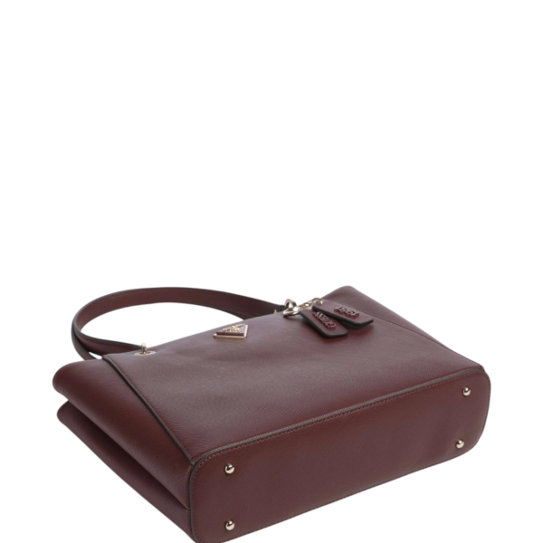 Guess - Γυναικεία Τσάντα Ώμου/Χειρός Noelle II HWZG9672250-BUR Μπορντό HWZG9672250-BUR
