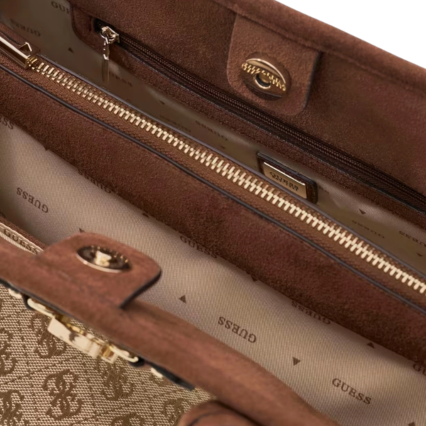 Guess - Γυναικεία Τσάντα Ώμου/Χειρός Samantha HWJG2313060-LGW Μπεζ/Καφέ HWJG2313060-LGW