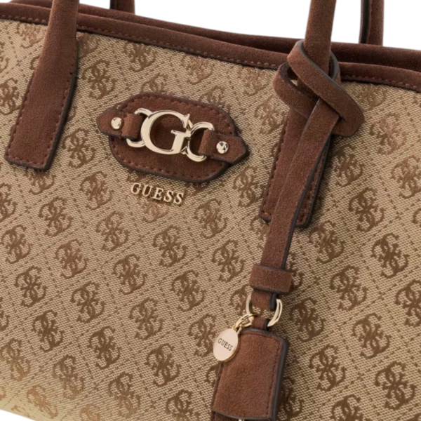Guess - Γυναικεία Τσάντα Ώμου/Χειρός Samantha HWJG2313060-LGW Μπεζ/Καφέ HWJG2313060-LGW
