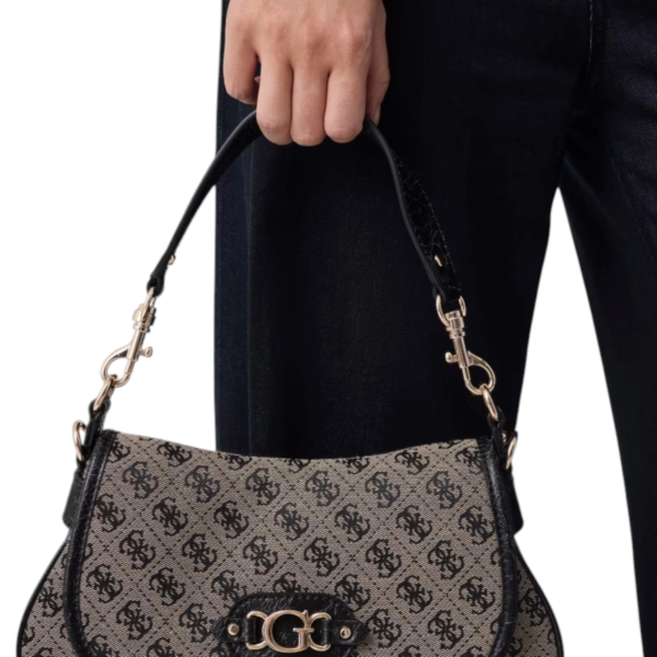 Guess - Γυναικεία Τσάντα Ώμου/Χειρός Samantha HWJT2313190-BLO Μαύρο HWJT2313190-BLO