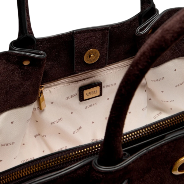 Guess - Γυναικεία Τσάντα Ώμου/Χιαστί Allegra HWSG2237060-ESP Καφέ Σκούρο HWSG2237060-ESP