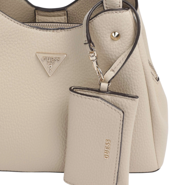 Guess - Γυναικεία Τσάντα Ώμου/Χιαστί Lorella HWBG2306220-BON Εκρού HWBG2306220-BON