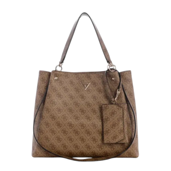 Guess - Γυναικεία Τσάντα Ώμου/Χειρός Lorella HWSG2484230-LAT Καφέ