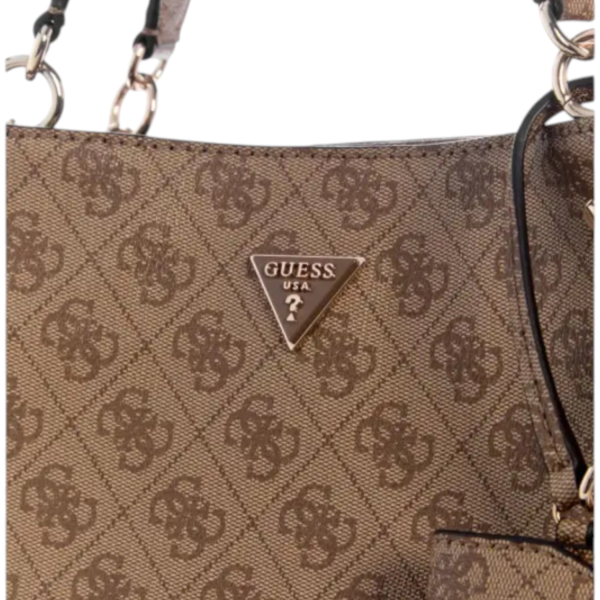 Guess - Γυναικεία Τσάντα Ώμου/Χειρός Lorella HWSG2484230-LAT Καφέ HWSG2484230-LAT