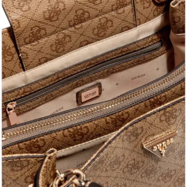 Guess - Γυναικεία Τσάντα Ώμου/Χειρός Lorella HWSG2484230-LAT Καφέ HWSG2484230-LAT