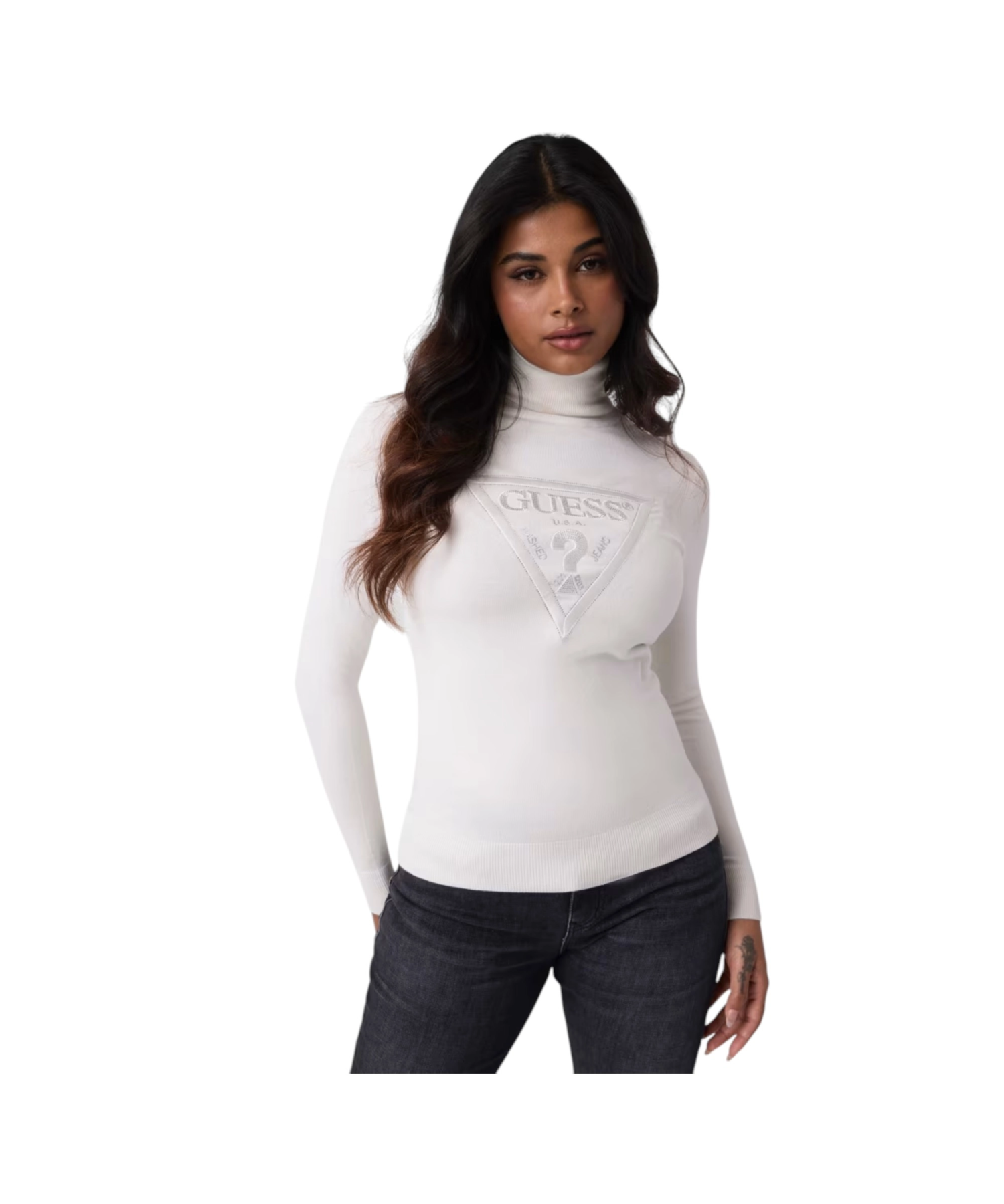 Guess – Γυναικείο Πουλόβερ Ζιβάγκο Slim Fit W6BR54Z1455-G012 Λευκό (1) Guess - Γυναικείο Πουλόβερ Ζιβάγκο Slim Fit W6BR54Z1455-G012 Λευκό W6BR54Z1455-G012