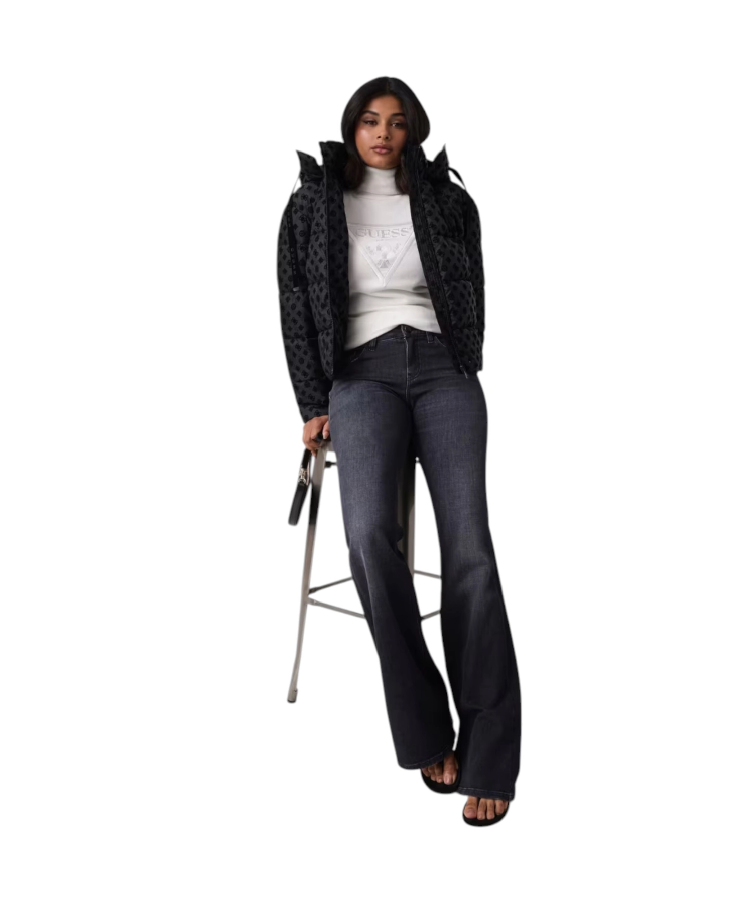 Guess – Γυναικείο Πουλόβερ Ζιβάγκο Slim Fit W6BR54Z1455-G012 Λευκό (2) Guess - Γυναικείο Πουλόβερ Ζιβάγκο Slim Fit W6BR54Z1455-G012 Λευκό W6BR54Z1455-G012