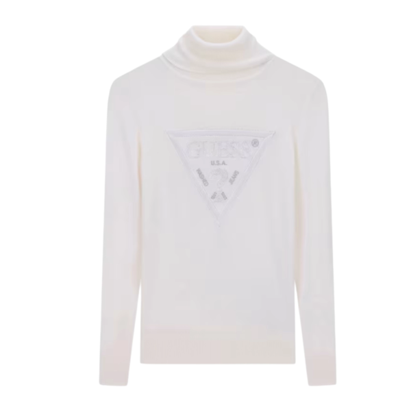 Guess - Γυναικείο Πουλόβερ Ζιβάγκο Slim Fit W6BR54Z1455-G012 Λευκό