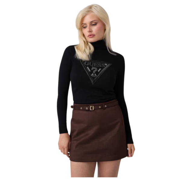Guess - Γυναικείο Πουλόβερ Ζιβάγκο Slim Fit W6BR54Z1455-JBLK Μαύρο W6BR54Z1455-JBLK