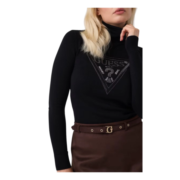 Guess - Γυναικείο Πουλόβερ Ζιβάγκο Slim Fit W6BR54Z1455-JBLK Μαύρο W6BR54Z1455-JBLK