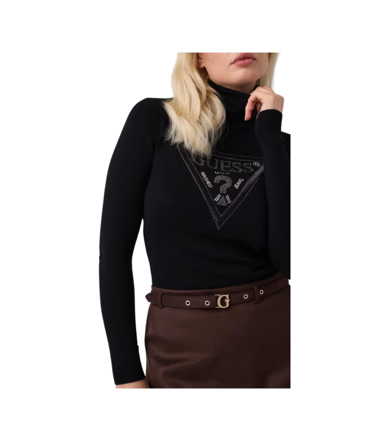 Guess – Γυναικείο Πουλόβερ Ζιβάγκο Slim Fit W6BR54Z1455-JBLK Μαύρο (3) Guess - Γυναικείο Πουλόβερ Ζιβάγκο Slim Fit W6BR54Z1455-JBLK Μαύρο W6BR54Z1455-JBLK