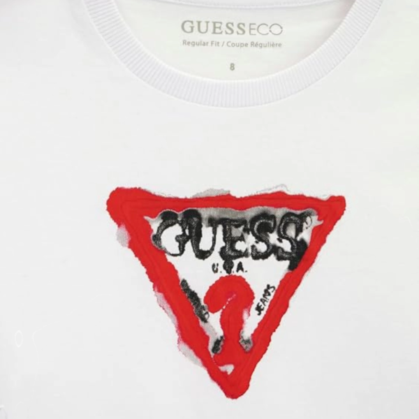 Guess - Παιδική Μακρυμάνικη Μπλούζα L6BI06K5727-G011 Λευκό L6BI06K5727-G011