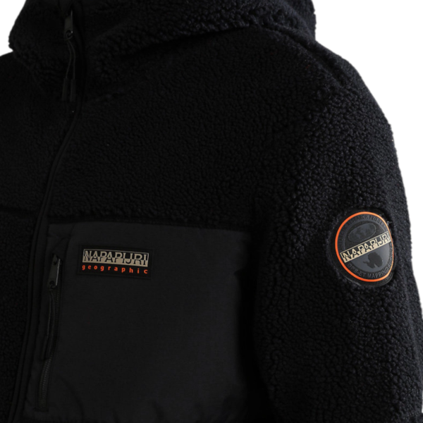 Napapijri - Ανδρική Ζακέτα Fleece Yupik FZ5 Regular Fit NP0A8AZU-941 Μαύρο NP0A8AZU941