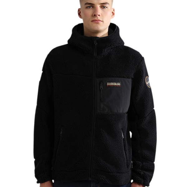 Napapijri - Ανδρική Ζακέτα Fleece Yupik FZ5 Regular Fit NP0A8AZU-941 Μαύρο